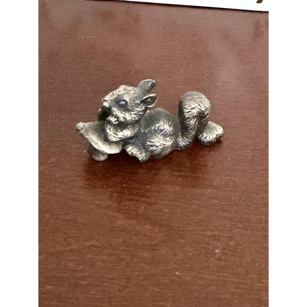 Pewter Squirrel Figurine